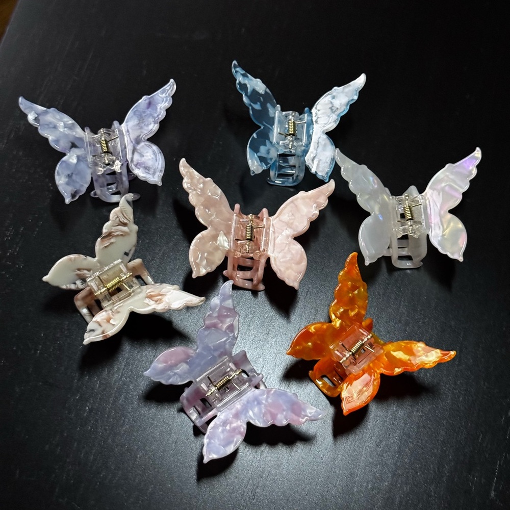 New butterfly hair clips hair claw different colours